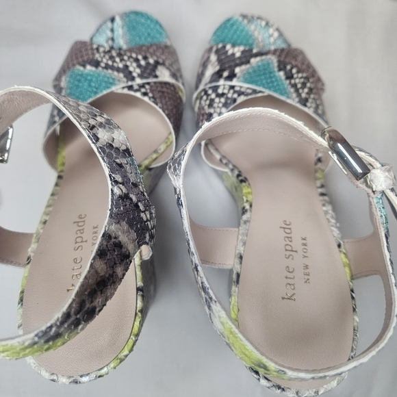 Kate Spade Grace Platform Sandals Lemon Sorbet NIB Retail $228 Sold Out - Picture 14 of 14